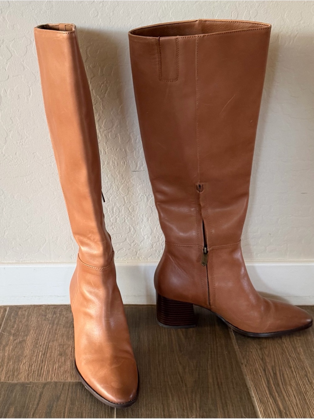 Sam Edelman Kerby Women's Knee-High Leather Boot in Tan - Picture 2 of 8